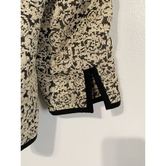 Doncaster Collection Blazer 12 XL Black Jacquard Open Viscose Silk Lined - Picture 8 of 8